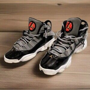 Jordan 6 Rings GS 'Light Graphite' 323419-022, Size 5.5 Shoes Youth Fast Ship